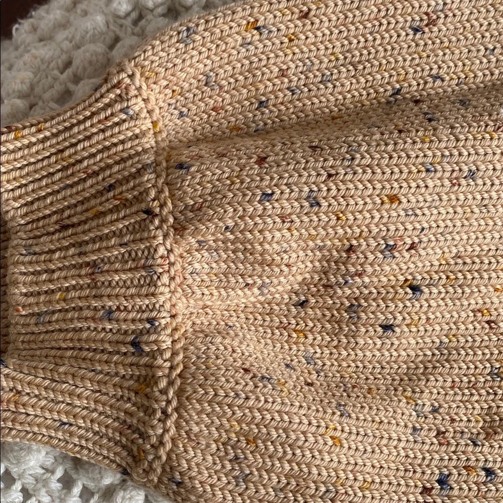 Oversized Fair Isle Sweater in Camel Confetti - Picture 6 of 8